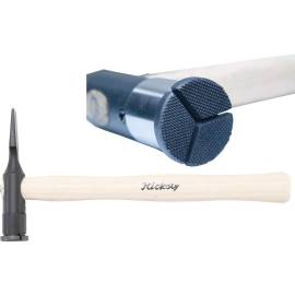 Marteau à Riffler de Débosselage 225 g - Précision et Maniabilité, Acier, Pro - D-Work