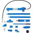 Coffret de Vérins Hydraulique 10 t - 39,3 x 17,4 x 93 cm - Puissance et Robustesse, Acier, Pro - D-Work