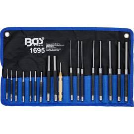 Jeu de Chasse-Goupilles 18 pcs 100-150-200 mm - Pointeau Inclus - Précision et Polyvalence, Acier - D-Work