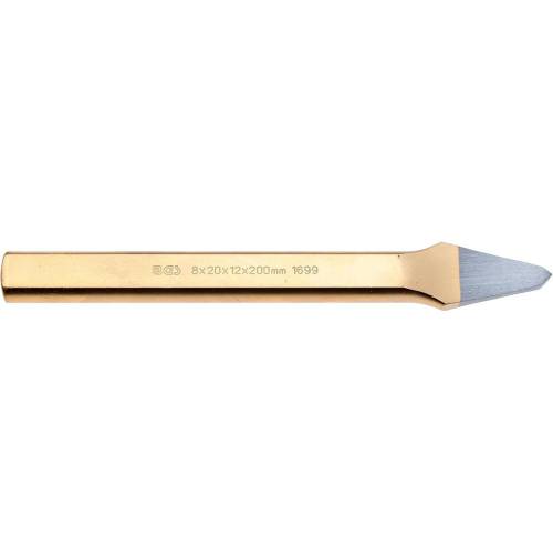 Burin Cruciforme 6x200 mm - Acier Trempé - Précision et Durabilité - BGS