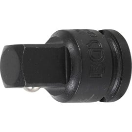 Adaptateur de Clé à Douille à Choc - Femelle 10 mm (3/8 ), Mâle 12,5 mm (1/2 ) - Acier Résistant - Adaptation et Polyvalen - BGS