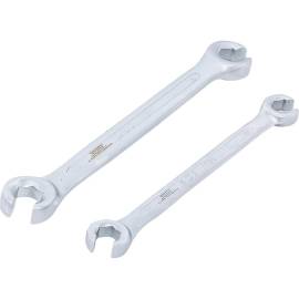 Jeu de Clés à Tuyauter 10x11 / 12x13 mm - 2 Pièces - Acier Résistant et Pratique pour Serrage - BGS