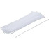 Assortiment de Colliers Plastique Blancs 4,8 x 250 mm - 50 Pièces - Fixation Pratique et Résistante - BGS