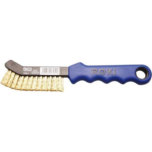 Brosse pour Étriers 230 mm - Laiton Courbé - Nettoyage Efficace et Durable, Zones Difficiles - D-Work