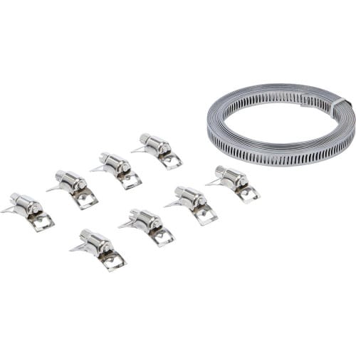 Jeu de Colliers de Serrage Sans Fin 3 m - Acier, Résistants et Ajustables - BGS