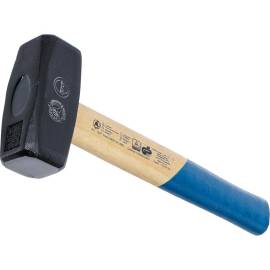 Massette 1000 g - Manche Bois, Tête Acier - Outil de Frappe Polyvalent et Résistant - D-Work