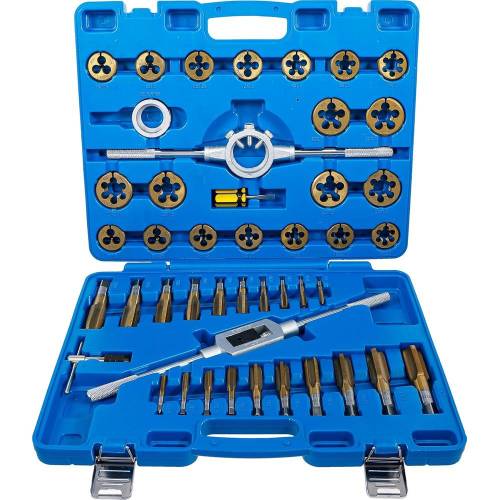 Jeu de Tarauds M6-M24 - 45 Pièces, Traitement au Tin - Précision et Durabilité - BGS