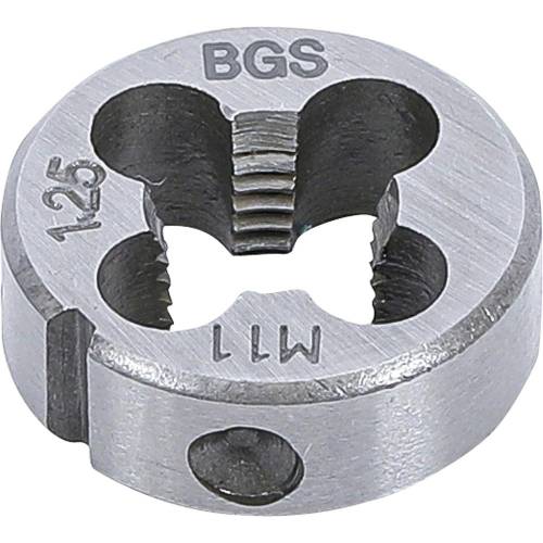 Filières M11 x 1,25 x 25 mm - Acier, Filetage Précis - Outils de Coupe - BGS