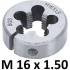 Filières M16 x 1,5 x 38 mm - Acier, Filetage Précis - Outils de Coupe - BGS