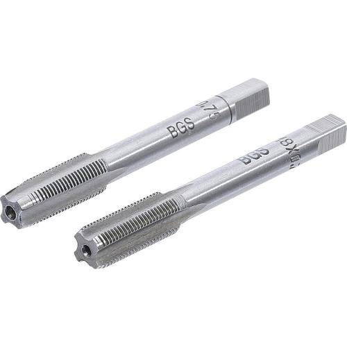 Pré-Tarauds et Filières M8 x 0,75 mm - 2 Pièces - Acier Résistant - Filetage Précis et Durable - BGS
