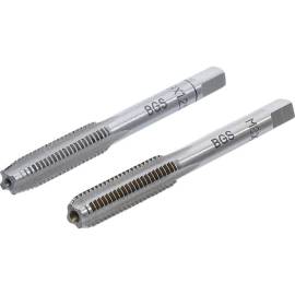 Pré-Tarauds et Filières M8 x 1,25 mm - 2 Pièces - Acier Résistant - Filetage Précis et Durable - BGS