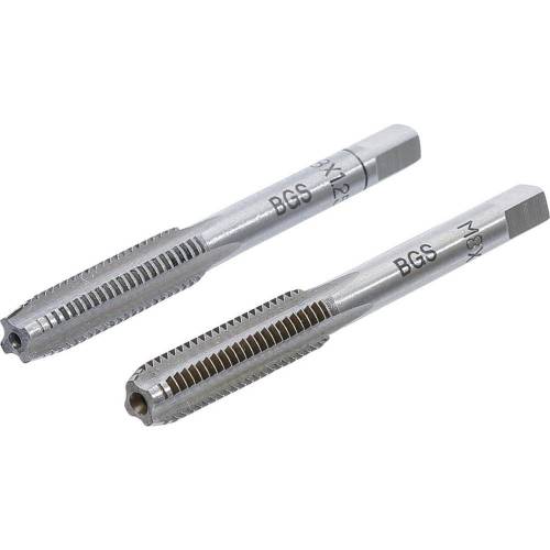 Pré-Tarauds et Filières M8 x 1,25 mm - 2 Pièces - Acier Résistant - Filetage Précis et Durable - BGS