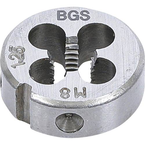 Filières M8 x 1,25 x 25 mm - Acier, Filetage Précis - Outils de Coupe - BGS
