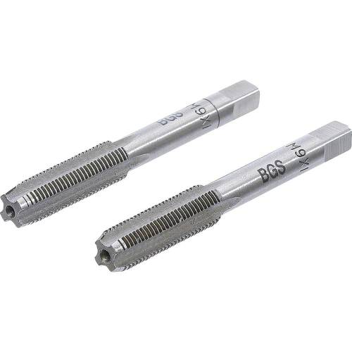 Pré-Tarauds et Filières M9 x 1,0 mm - 2 pcs - Acier Résistant - Filetage Précis et Durable, Pro - D-Work