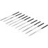 Jeu de Limes Diamantées Droites 10 Pièces 140x3 mm - Précision et Durabilité - - BGS
