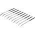 Jeu de Limes Diamantées de Perforation Courbées 10 pcs 140 x 3 mm - Précision et Durabilité - Acier - D-Work