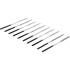 Jeu de Limes Diamantées Droites 10 Pièces 140x3 mm - Précision et Durabilité - - BGS