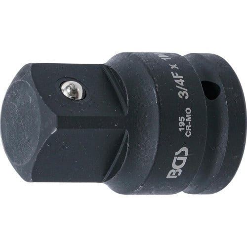 Adaptateur de Clé à Douille à Choc - Femelle 20 mm (3/4), Mâle 25 mm (1) - Acier Résistant - Adaptation et Robustesse - D-Work