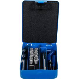 Kit de Réparation de Filets M12 x 1,25 - 14 Pièces - Acier Résistant - Réparation Facile et Durable - BGS