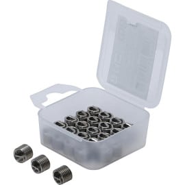 Inserts Taraudés M8 x 1,25 - 25 pcs - Acier Résistant - Fixation Fiable et Durable, Plastique - D-Work