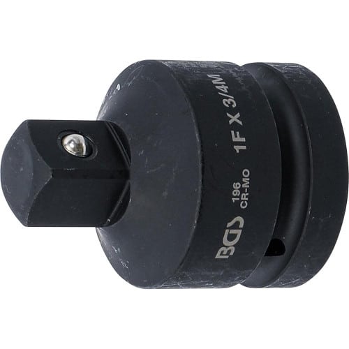Adaptateur de Clé à Douille à Choc - Femelle 25 mm (1 ), Mâle 20 mm (3/4 ) - Acier Résistant - Compatibilité et Robustesse - BGS