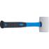 Maillet Caoutchouc 48 mm - Manche Fibres de Verre, Tête Blanche - Léger et Résistant pour Travaux Précis - BGS