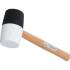Maillet Caoutchouc 840 g Ø63 mm - Manche Hickory, Tête Noire et Blanche - Résistance et Confort d Usage - BGS