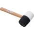 Maillet Caoutchouc 840 g D.63 mm - Manche Hickory, Tête Noire et Blanche - Résistance et Confort d Usage - D-Work