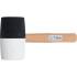 Maillet Caoutchouc 840 g Ø63 mm - Manche Hickory, Tête Noire et Blanche - Résistance et Confort d Usage - BGS