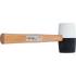 Maillet Caoutchouc 840 g Ø63 mm - Manche Hickory, Tête Noire et Blanche - Résistance et Confort d Usage - BGS