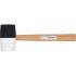 Maillet Caoutchouc 840 g D.63 mm - Manche Hickory, Tête Noire et Blanche - Résistance et Confort d Usage - D-Work