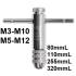 Porte-outils avec Poignée Coulissante M3-M10 80 mm - Acier Résistant - Prise Sécurisée et Ajustable - BGS