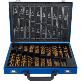 Jeu de Forets HSS 170 Pièces 1-10 mm - Traitement Nitrure de Titane - Performance et Durabilité - BGS