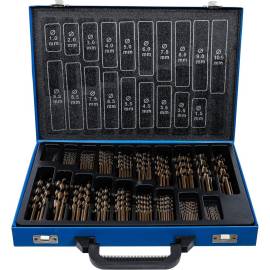Jeu de Forets HSS Cobalt 5% 170 Pièces 1-10 mm - Haute Précision et Durabilité - - BGS