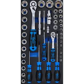 Insert pour Jeu de Douilles et Tournevis 43 pcs - Kit Complet et Pratique pour Réparations, Acier - D-Work