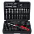 Jeu d Embouts Universels 122 pcs - Acier, l. 14,8 cm, H. 6,4 cm, Prof. 21,8 cm - Polyvalent et Résistant - D-Work