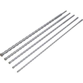 Jeu de Forets Trépan SDS 5 Pièces 8-20 mm - Acier Durable - Perçage Précis et Efficace - BGS