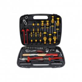 Caisse à Outils 58 pcs - 28,3 x 6,3 x 36,9 cm - Matériau Résistant, Pratique et Complète - Acier - D-Work