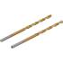 Forets Hélicoïdaux HSS-G 2,5 mm - Lot de 2 - Nitrure de Titane - Précision et Durabilité - BGS