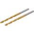 Forets Hélicoïdaux HSS-G 3 mm - Lot de 2 - Nitrure de Titane - Précision et Durabilité, Acier, Pro - D-Work