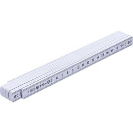 Mètre Pliant 10 Sections 2 m - Compact et Pratique - Mesure Précise et Durable, Plastique, Pro - D-Work