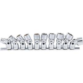Jeu de Douilles Articulées 10 pcs 10-19 mm (3/8) - Acier Résistant - Précision et Maniabilité - D-Work
