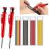 Crayons de Menuisier - Lot de 6 x 250 mm - Bois, Précision et Marquage Durable, Pro, 6 pcs - D-Work