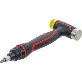 Maillet 3-en-1 avec Tête Interchangeable et Poignée Rotative à Cliquet - Polyvalent et Pratique - D-Work