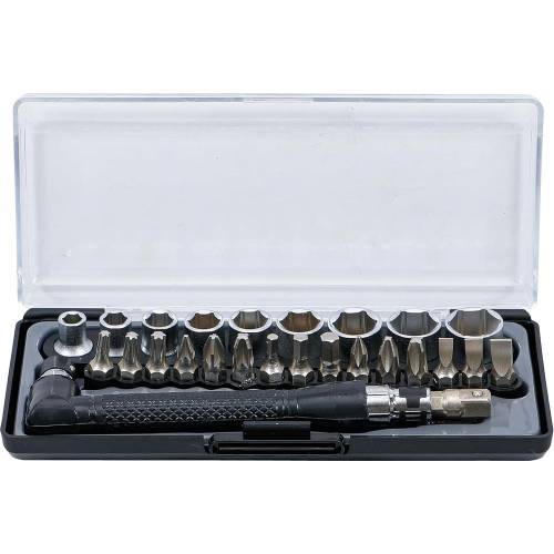 Jeu d Embouts et Douilles Angulaires 26 pcs - Transmission 6,3 mm (1/4) - Polyvalent et Pratique pour Bricolage - D-Work