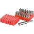 Jeu d Embouts pour Vis de Verrouillage 33 pcs - 6,3 mm (1/4) - Acier, Résistants et Pratiques - D-Work