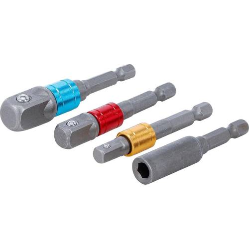 Jeu d Adaptateurs pour Visseuses - 4 pcs Hexagone Mâle 6,3 mm (1/4), 10 mm (3/8), 12,5 mm (1/2) - Six Pans Intérieur - D-Work