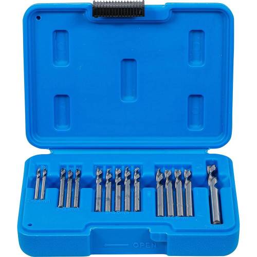 Jeu de Forets de Rivets HSS 15 pcs - 2,4 à 6,4 mm - Précision et Durabilité, Acier, Pro - D-Work