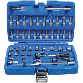 Coffret de Douilles 6,3 mm (1/4) 46 pcs - Acier Résistant - Polyvalence et Praticité, Pro - D-Work