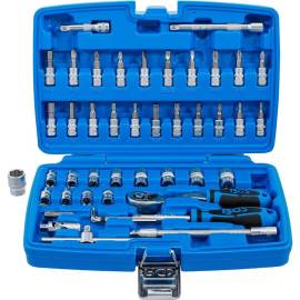 Coffret de Douilles 6,3 mm (1/4 ) 46 Pièces - Acier, Résistant et Complet - - BGS